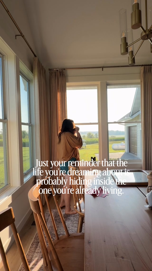 You just have to slow down enough to notice it 🫶

I think we spend so much time chasing the next milestone that we forget to notice what’s already here. Maybe the rich life isn’t waiting on the next paycheck, the next promotion, or the next house project.

Maybe it starts the moment we decide to pay attention.

I still have big dreams, but I don’t want to miss today’s version of them either.