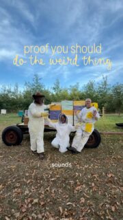 Five years ago, beekeeping was just a random hobby we decided to try because I came home to Luke watching beekeeping videos on YouTube and I said “why not” 😂

Now it’s something we do with family, something that has taught us how much we love learning new skills and doing things ourselves, and somehow even part of the reason this page is called Our Hidden Hive.

The bees didn’t make us want to move to the country. That dream was already there long ago. But I do think they helped us understand what we loved about this kind of life. 

The satisfaction of starting with no idea what you’re doing, learning as you go, and eventually getting to hold something in your hands that exists because you stuck with it.

And it really doesn’t matter what “it” is. Honey. Chickens. Ducks. DIY projects. A whole collection of random side quests.

The point isn’t that every hobby needs to become something bigger. It’s just that following the things that make you curious can teach you a lot about the life you actually want. 

TRY. THE. WEIRD. THING. 👏🫶